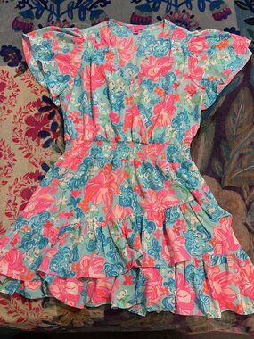 Lilly Pulitzer Maryanne Flutter Sleeve Dress - Size 16